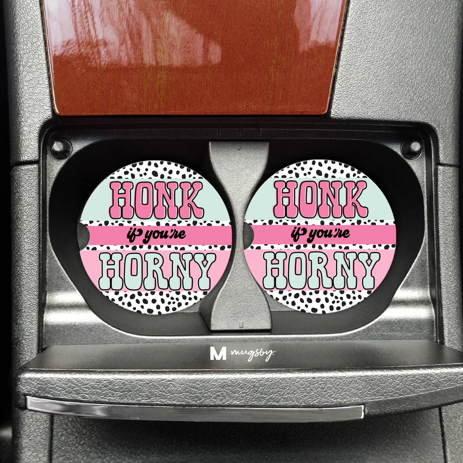 Honk If You're Horny Funny Car Coasters