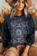 Dream of the Sun Mineral Graphic Brushed Sweatshirts