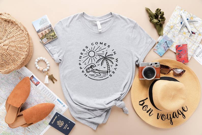Happiness Comes in Waves T-Shirt