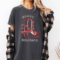 Howdy Holidays, Christmas, Cowboy Boot Country Xmas Tshirt