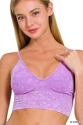 ....SI-25695 Washed Rib Bra w/ Removable Bra Pads