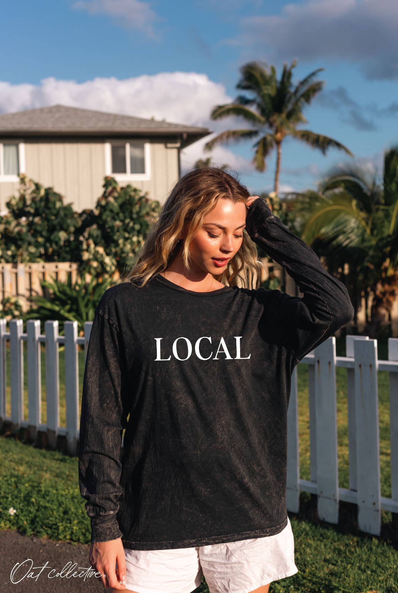 Local  Mineral Washed Long Sleeve Graphic