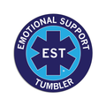 Emotional Support Tumbler Circle Sticker
