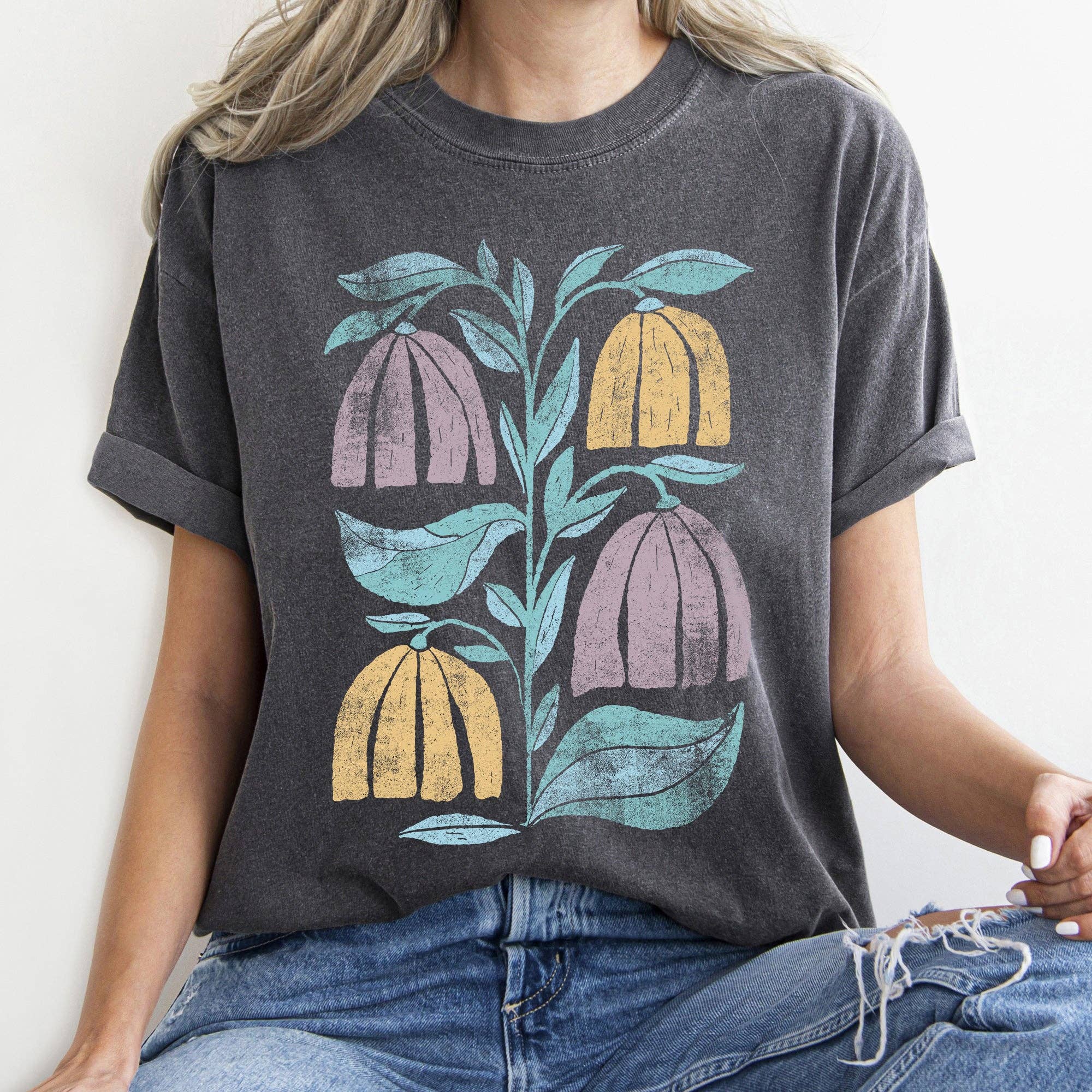 Boho Folk Art Vintage Floral T-Shirt