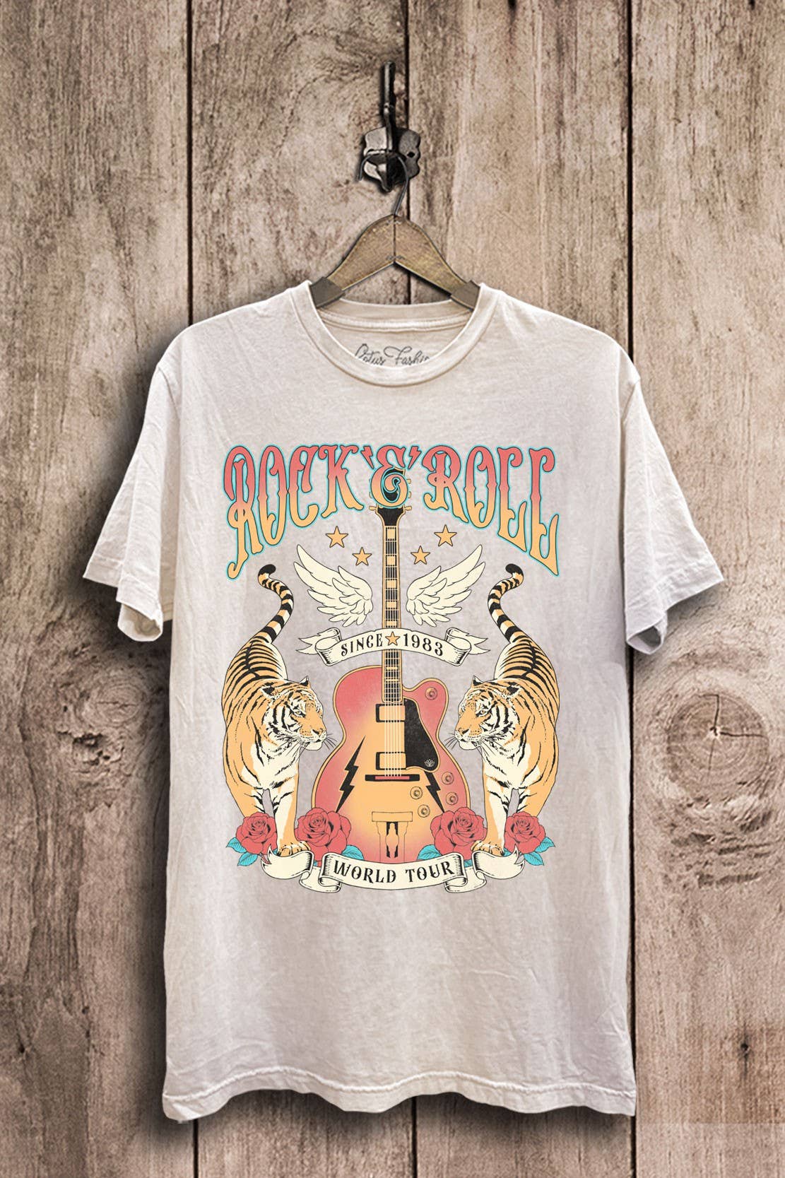 Rock Roll World Tour Tigers Graphic Top