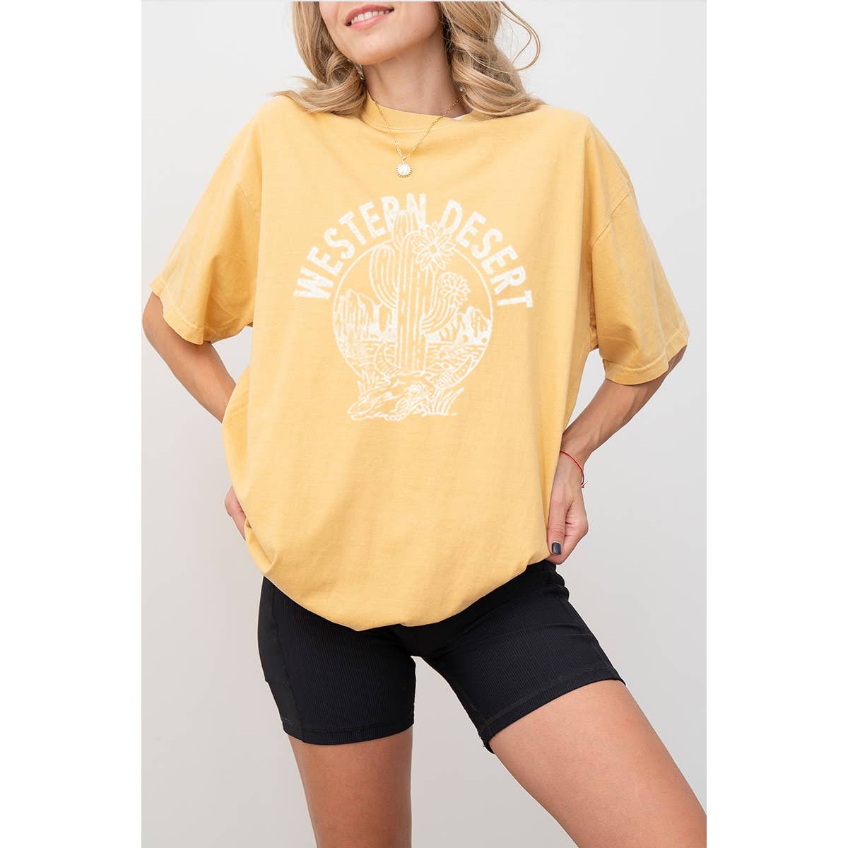 Western Desert Vintage Graphic Oversized Tee