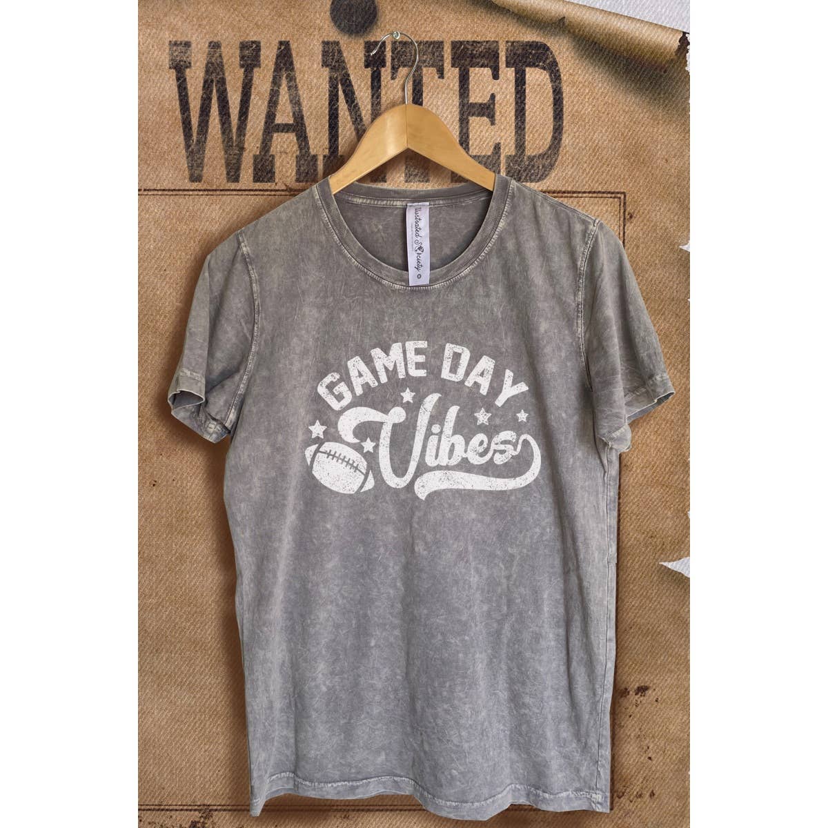 Game Day Wash Vintage Game Day Graphic  Tee