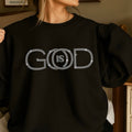 Rhinestone God Is Good Christian Sweatshirt | Gildan Brand