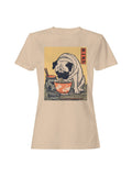 Pug Enjoying Ramen Art Print Women's T-Shirt