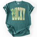 Lucky, Shamrock Print, St Patrick's Day, Irish, T-Shirt