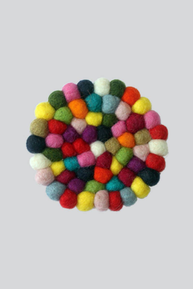Felt Balls Cushion (10 cm)