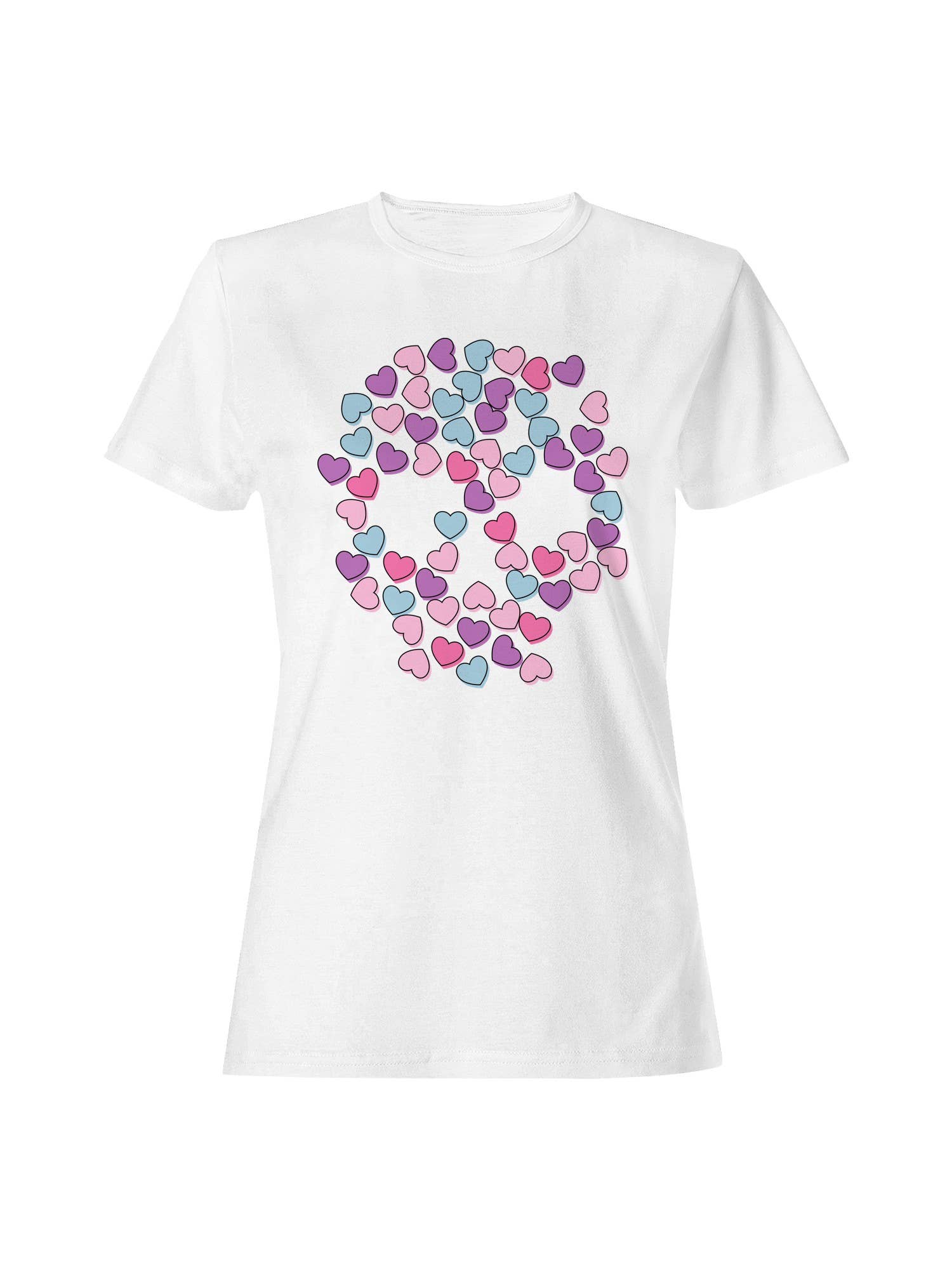 Heart-Filled Peace Symbol Women's T-Shirt