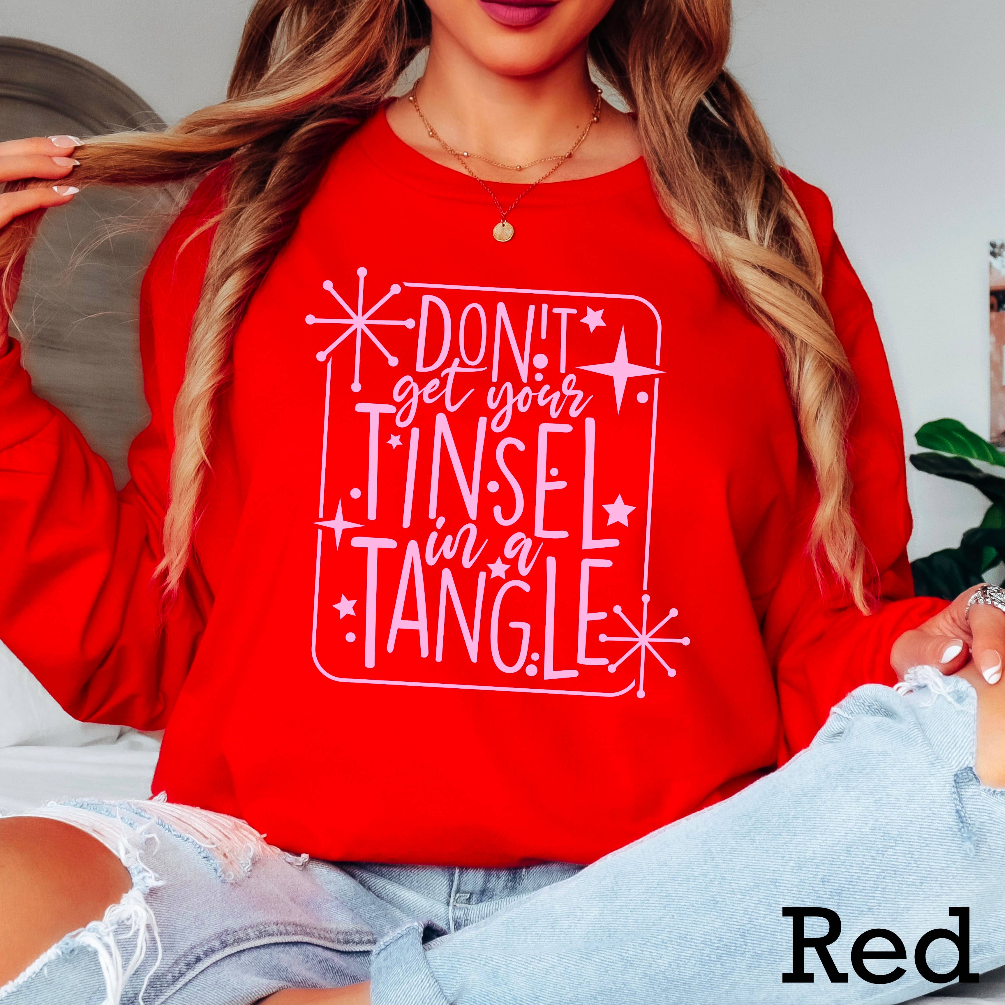 Tinsel in A Tangle Christmas 2025 Long Sleeve Shirt | Gildan