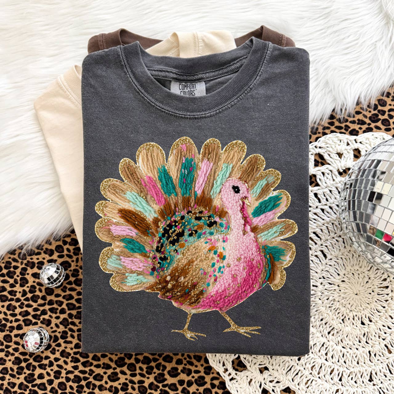 Faux Yarn Bright Turkey Tee
