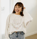 Okla Swag White Thrifted Graphic Sweatshirt