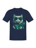 St. Patrick's Day Shamrock Sunglass Cat Coolness Men's Tee