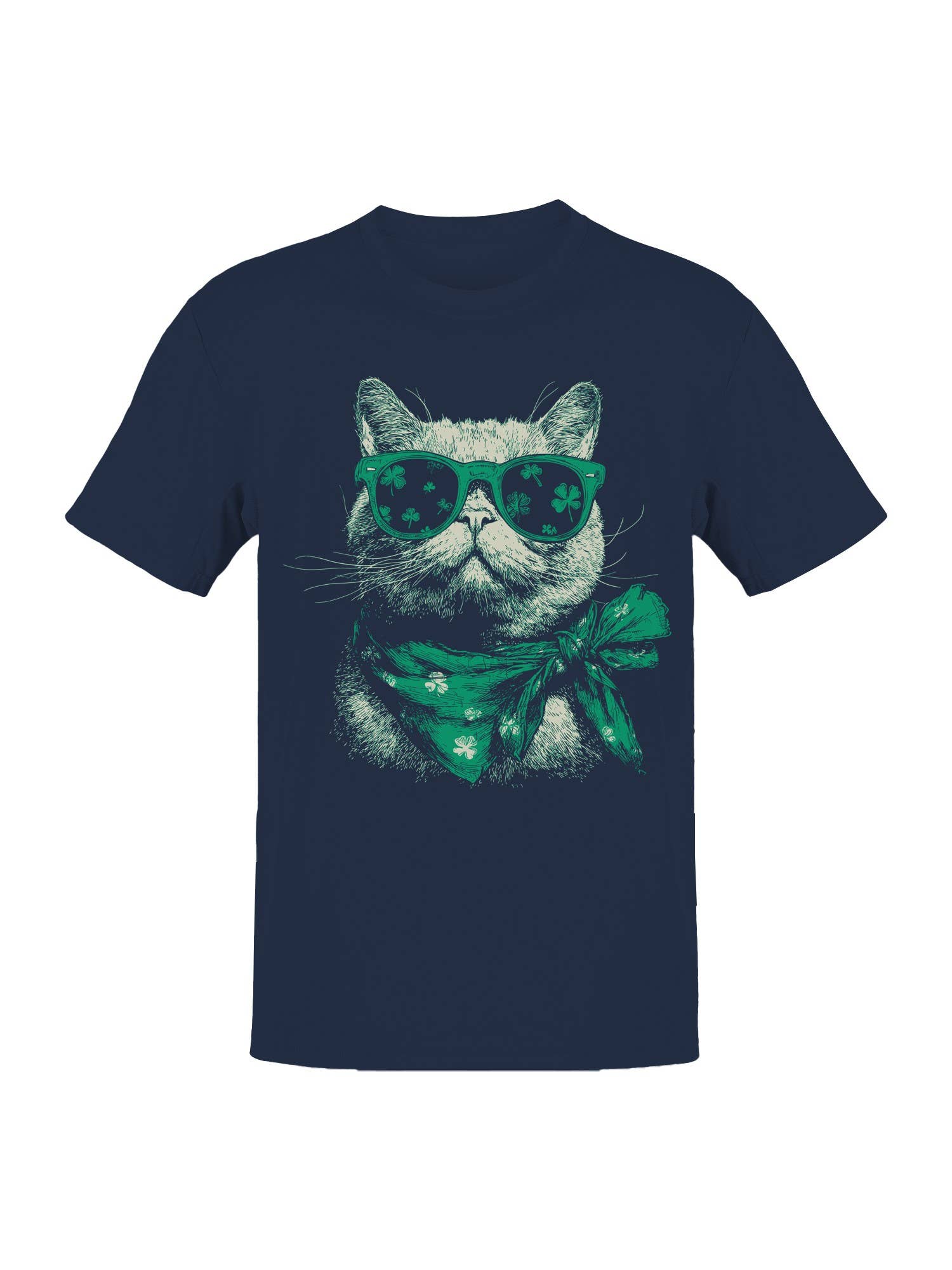 St. Patrick's Day Shamrock Sunglass Cat Coolness Men's Tee