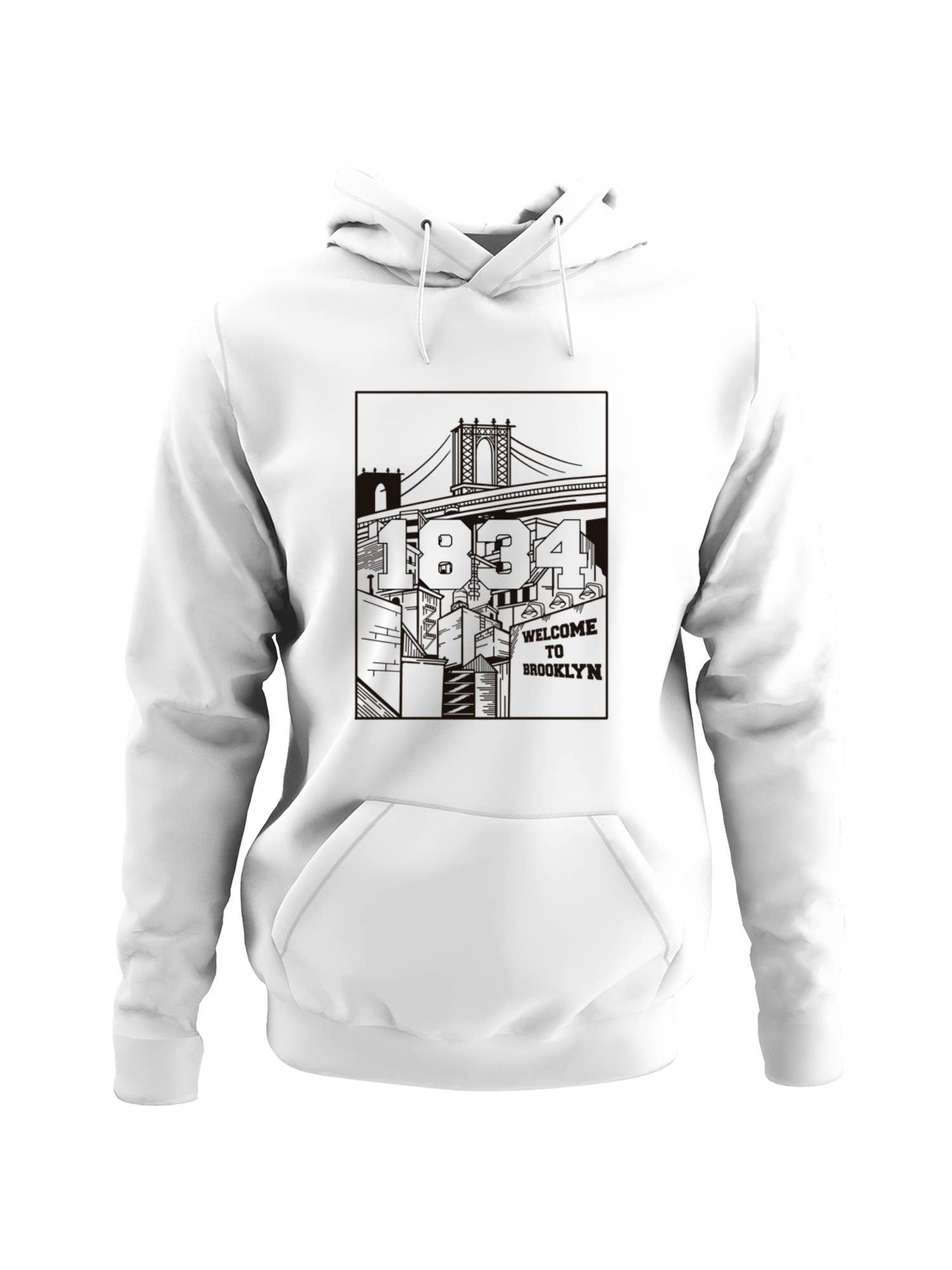 Brooklyn Bridge Art Print Men's Hoodie
