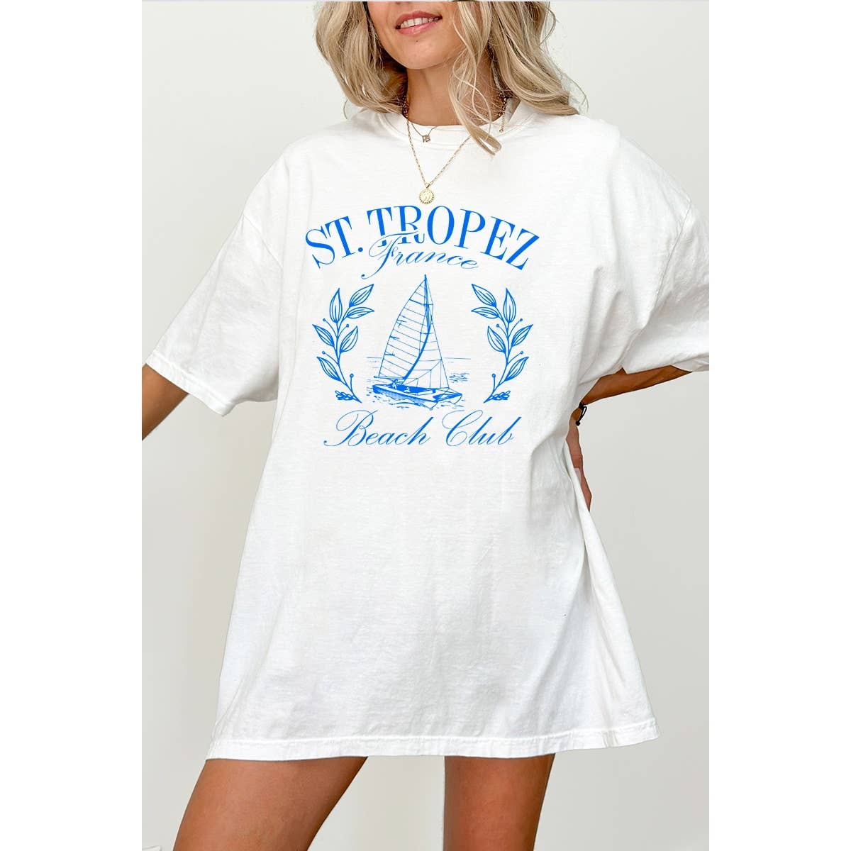 St Tropez  Vintage Graphic Oversized Tee