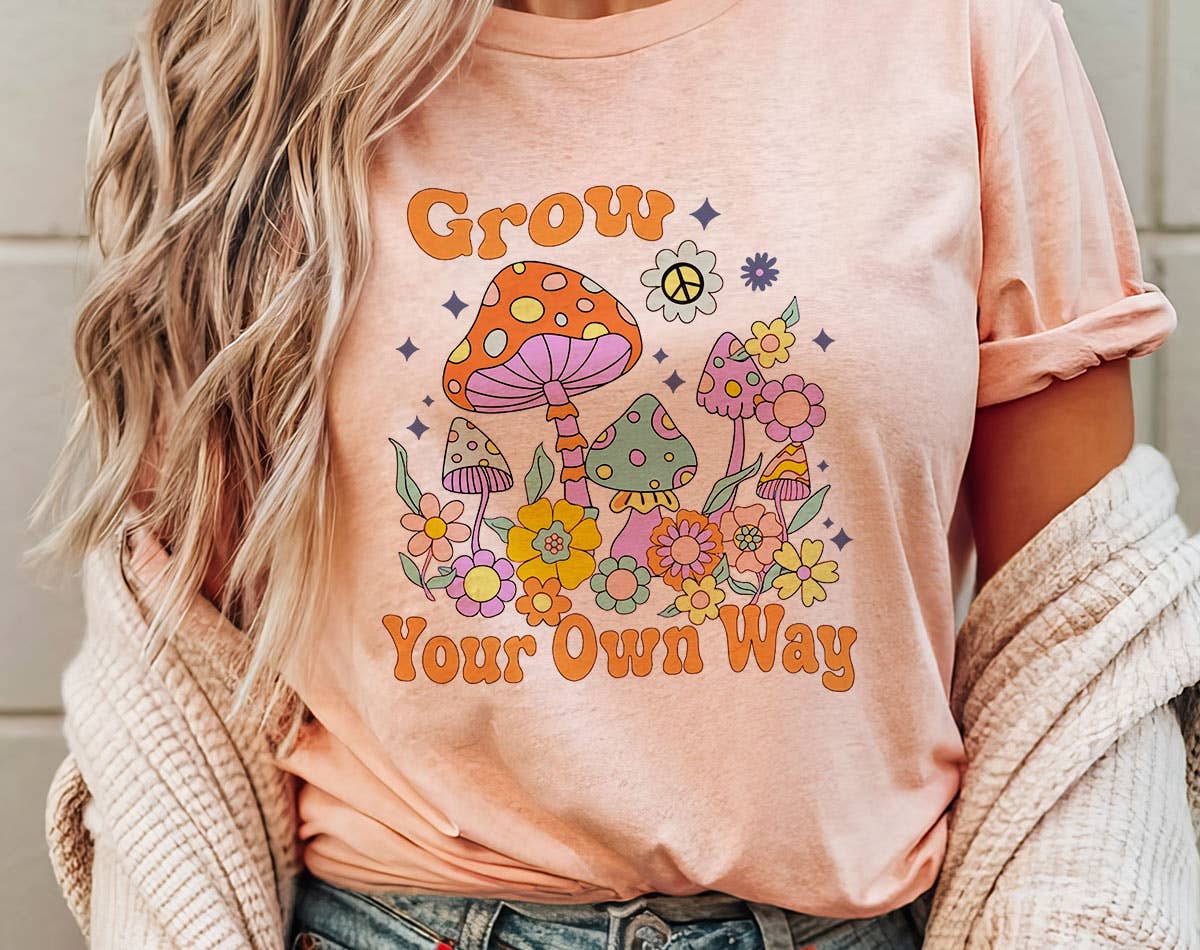 Grow Your Own Way - Cottagecore Mushroom T-Shirt