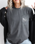 Skelly Cat, Funny, Halloween Pocket Tee