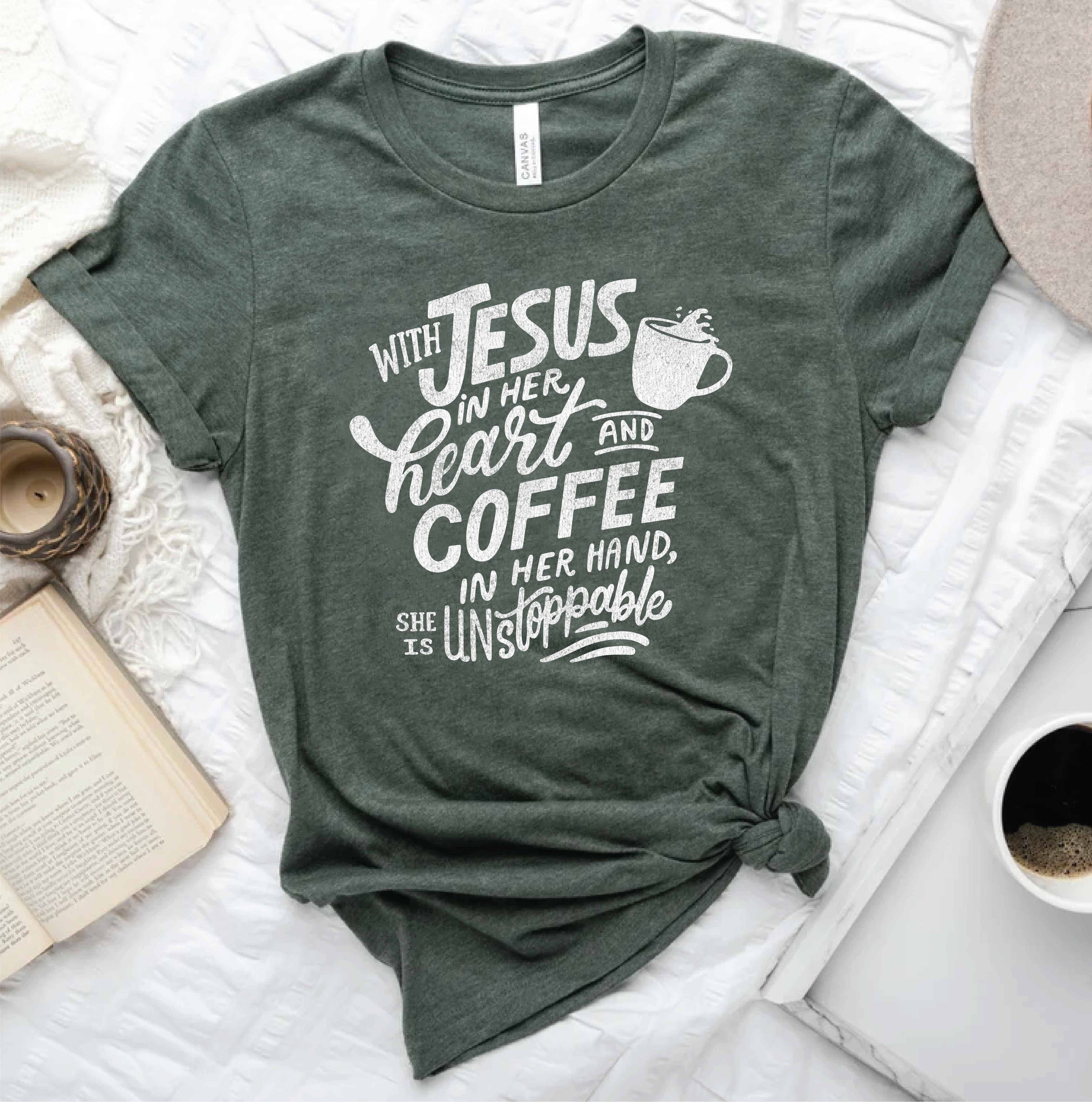 With Jesus in Her Heart Graphic T-Shirt