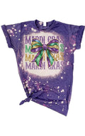 Mardi Gras Bow Vintage Bleached Tee