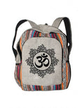 Om Print Cotton Backpack (Code-387)