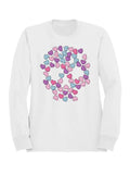 Heart-Filled Peace Symbol Women's Sweatshirt