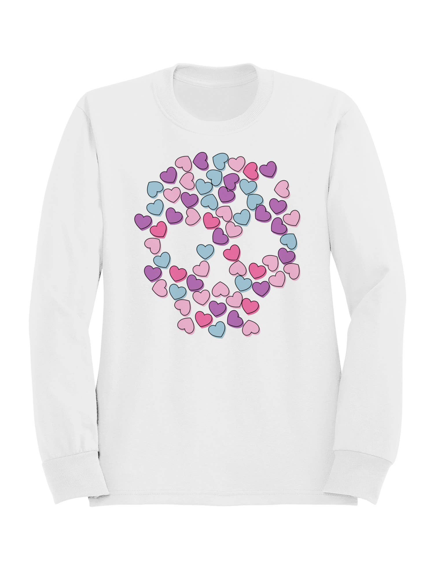 Heart-Filled Peace Symbol Women's Sweatshirt
