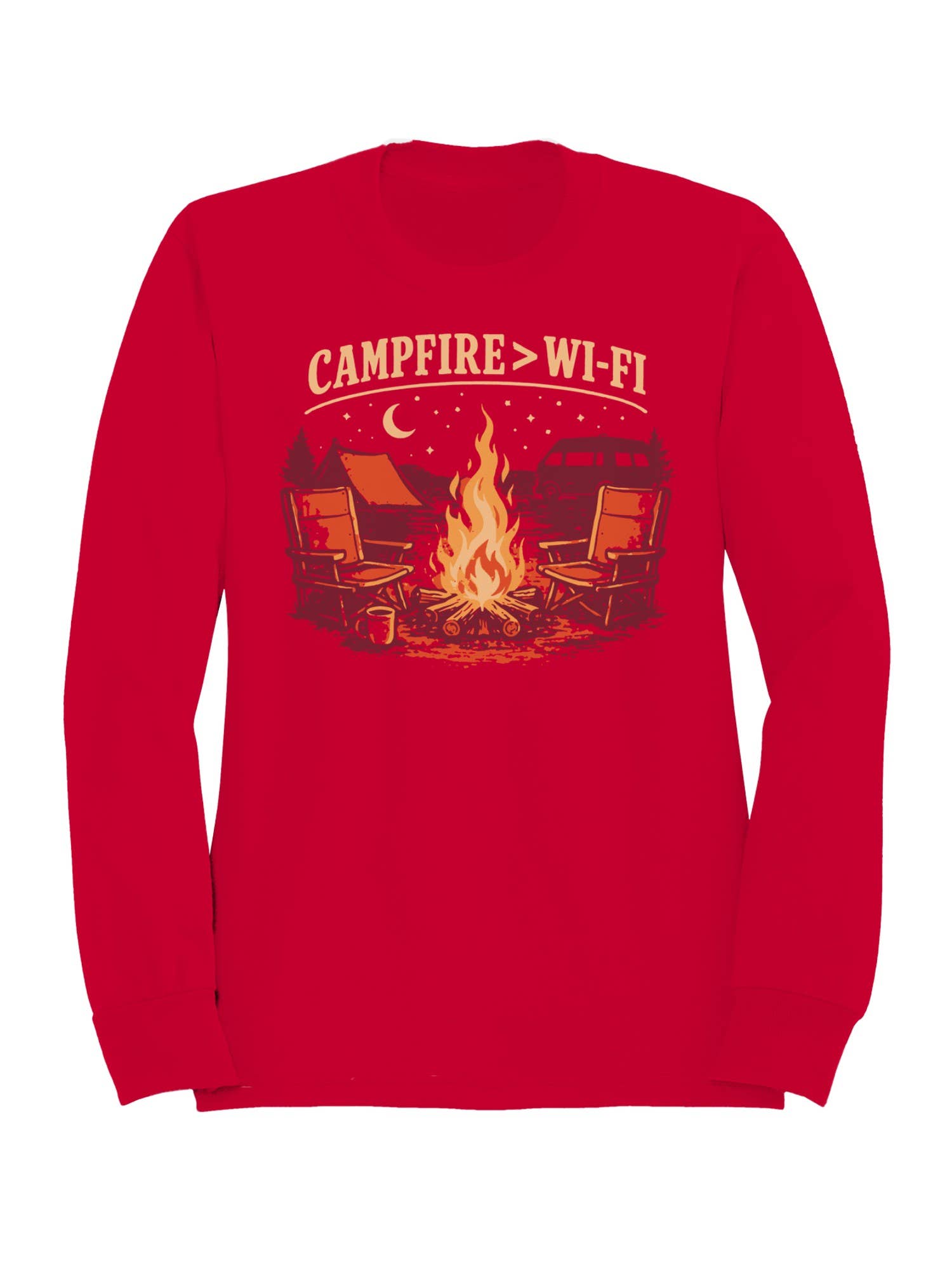 Roadtrip USA Campfire Adventure Over Wifi Men's Sweatshirt
