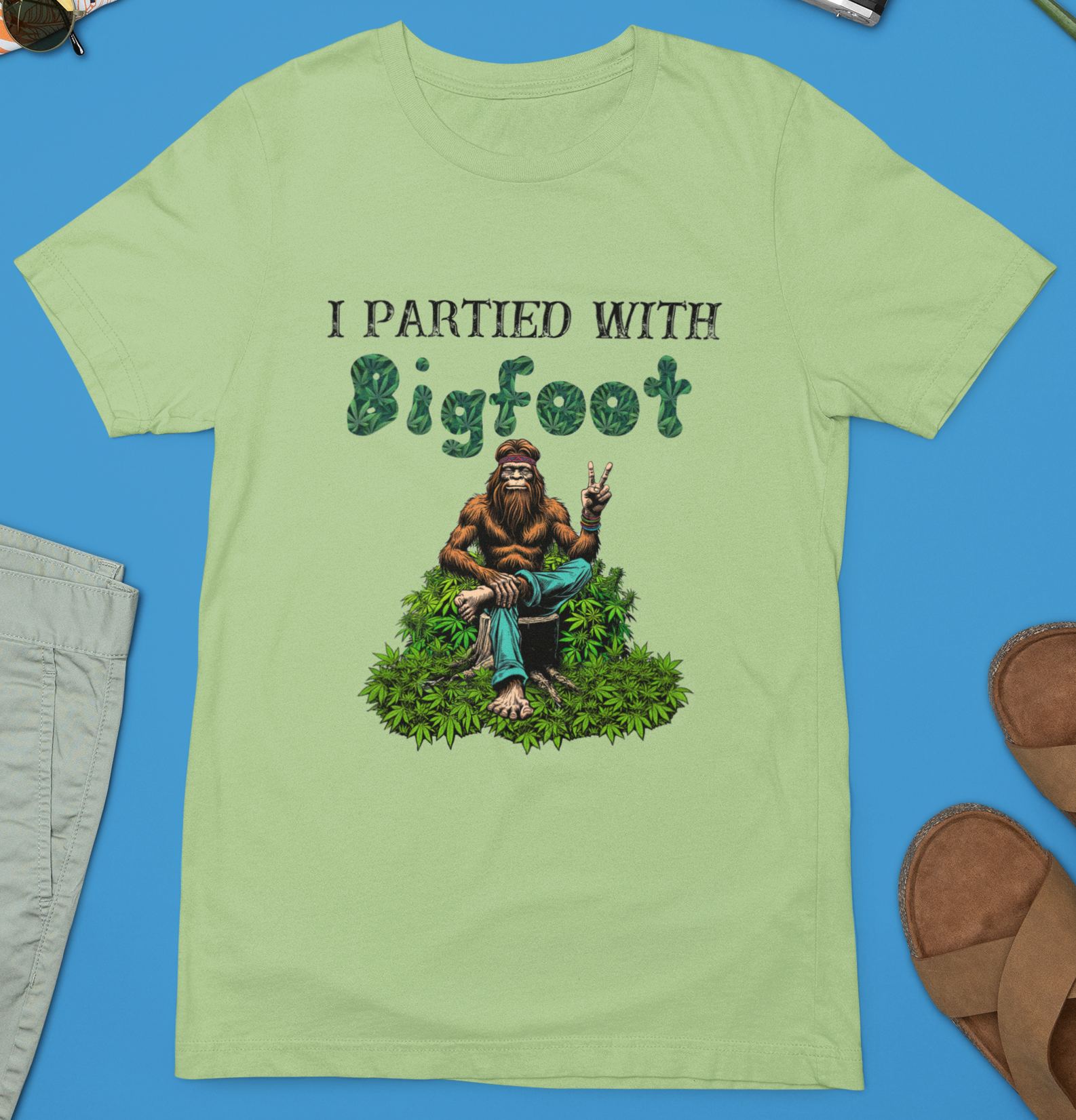 I Partied with Bigfoot (Kiwi Green) - Customizable