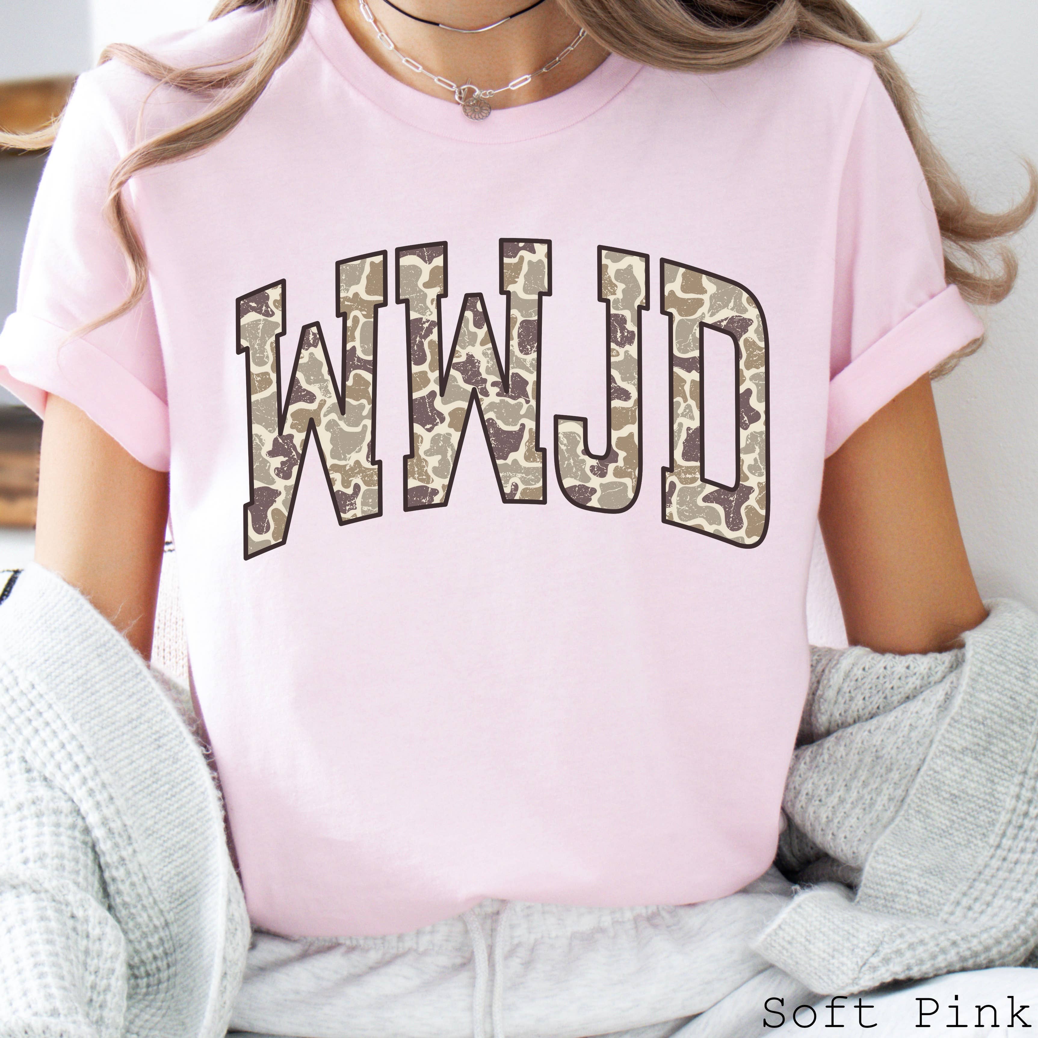 Wwjd Camo  Christian Graphic Tee  | Bella Canvas