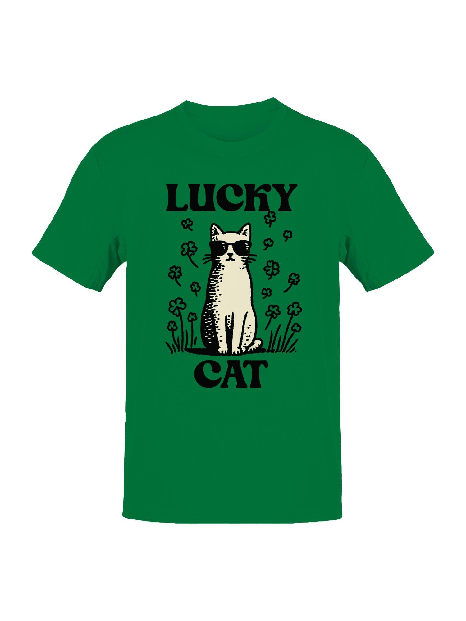 St. Patrick's Day Lucky Cat in Shades Men's Tee