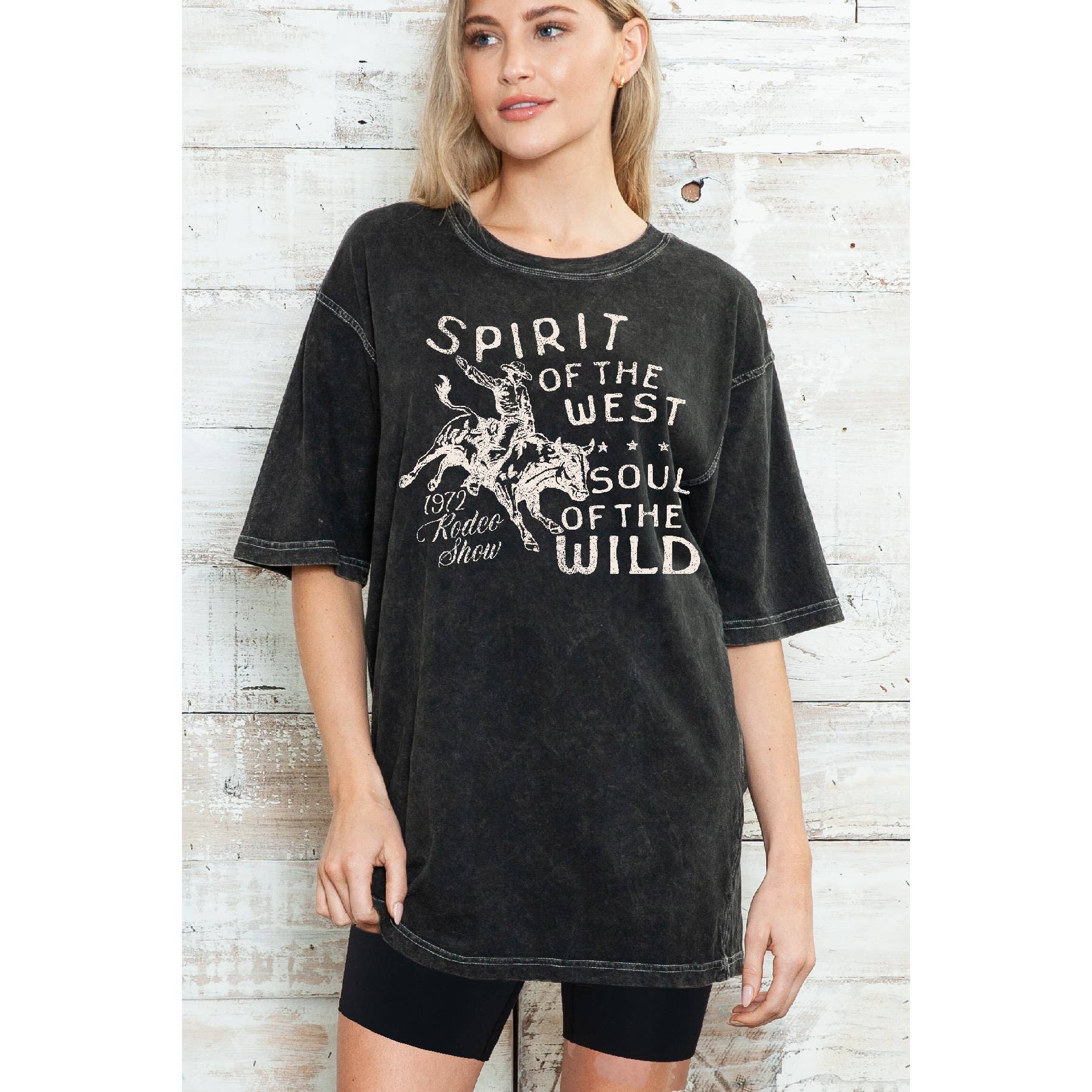 Spirit of the West Soul of the Wild Oversize Mineral Wash T
