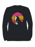 Retro Husky Sunset Vibes Men's Sweatshirt