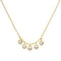 Cz Gold-Dipped Stone Pendant Necklace