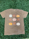 Flowers and Pumpkins Coquette On Comfort Colors Espresso