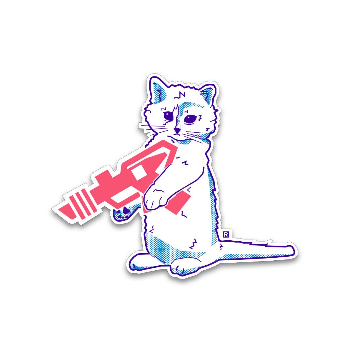 Gary Blue & Pink Die-Cut Sticker