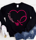 Valentine Stethoscope - Valentine's Day Nurse Sweatshirt