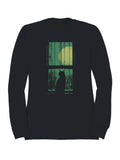 Cat Silhouette with Full Moon Men's Sweatshirt