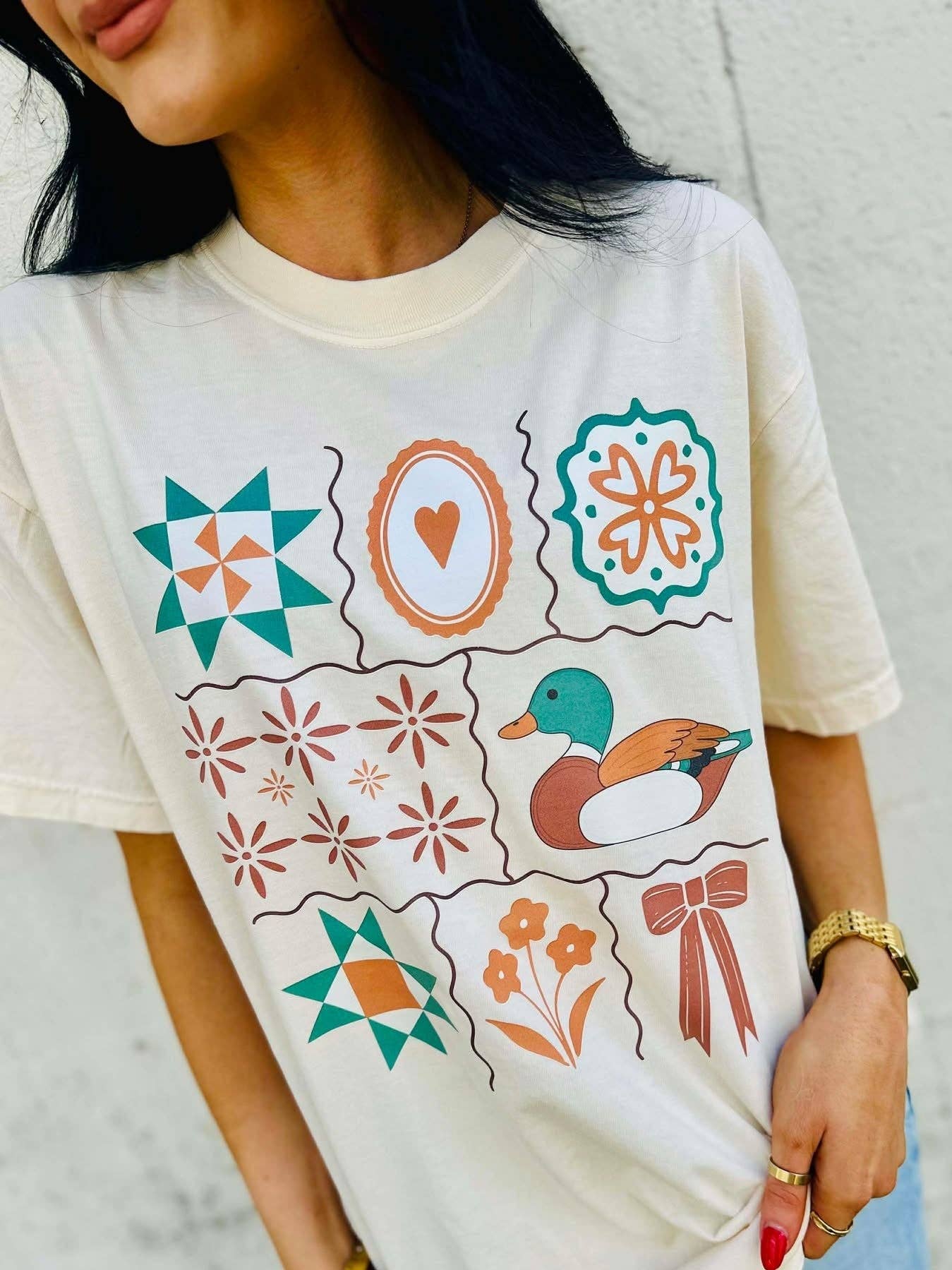 Antique Designs Collage Dtf Tee