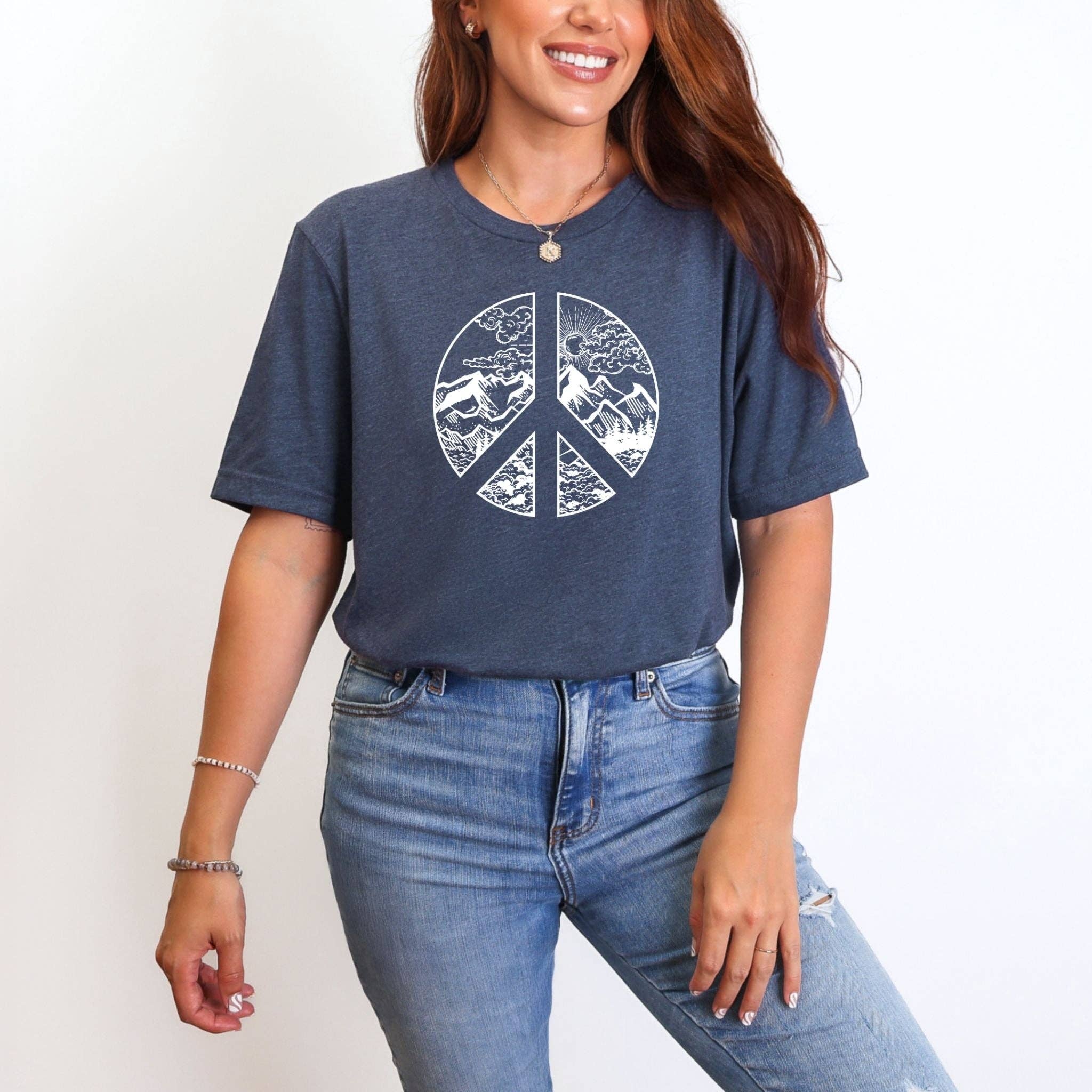 Peace Sign Mountain Graphic Tee 002
