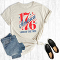 Retro 4th of July 1776 Land of the Free Graphic Tee