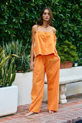 IT2638-SET Cotton Camisole & Wide-Leg Pant Set