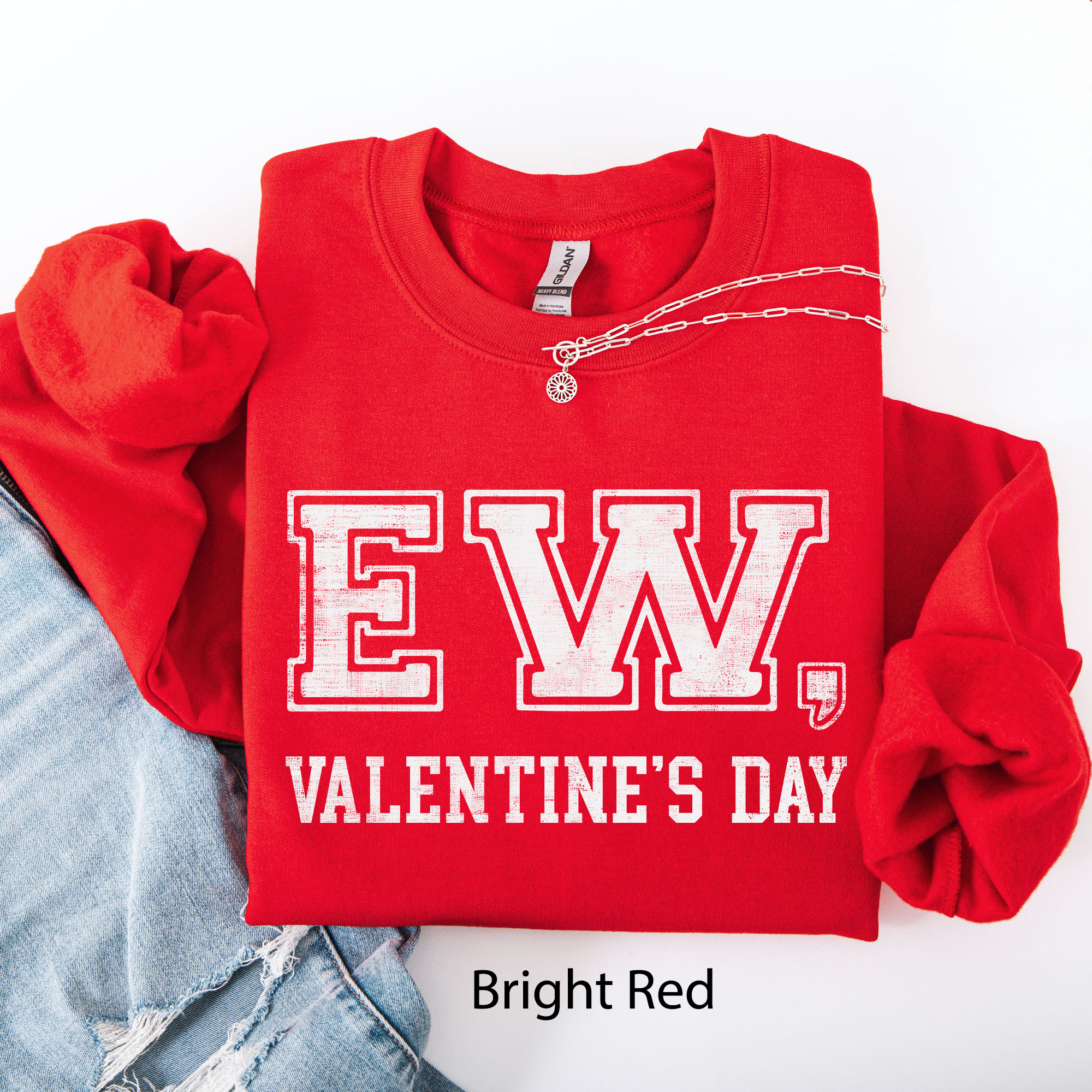 Ew, Valentine's Day, Single, Funny, Anti, Love Sweatshirt