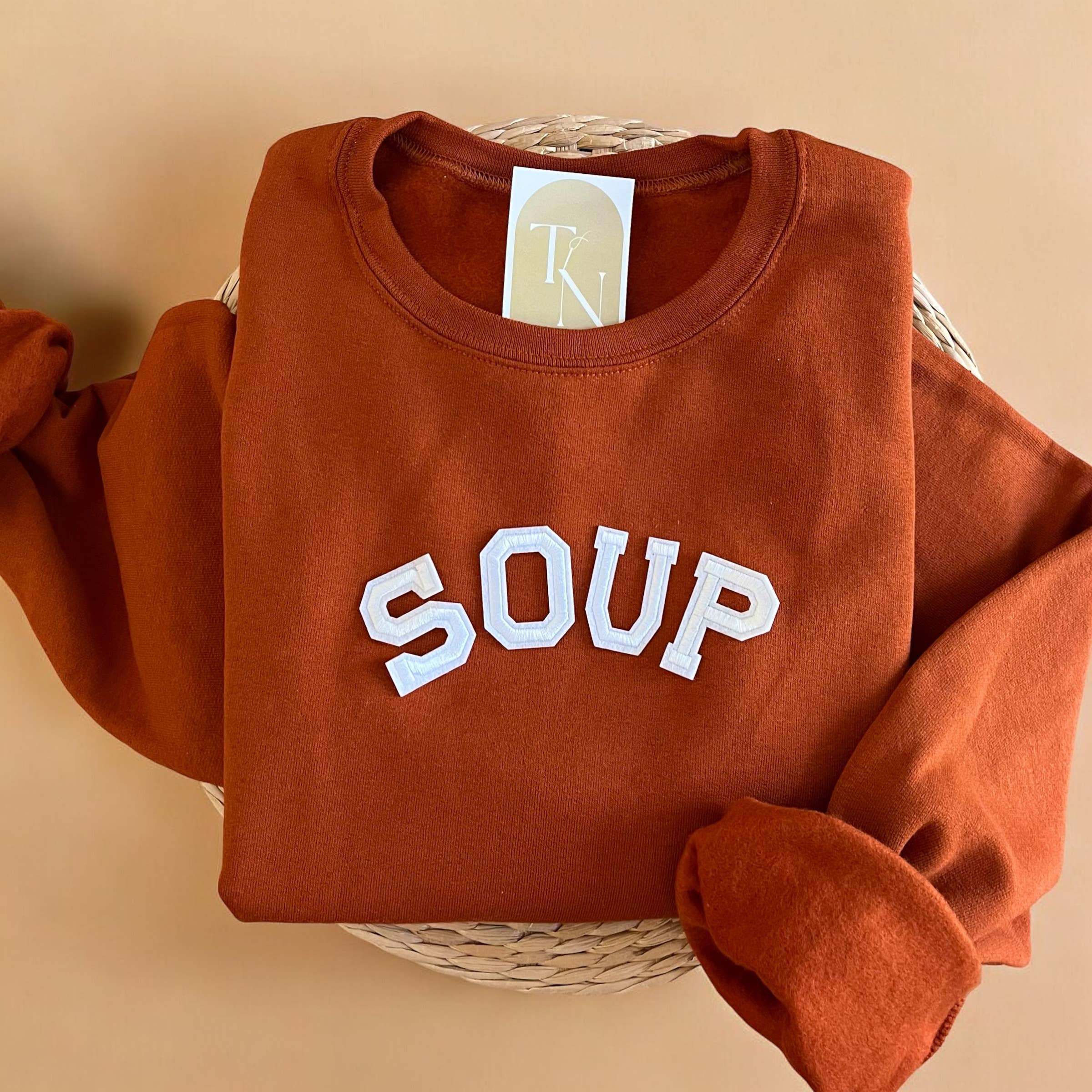 Soup Crewneck Sweatshirt, Cozy Fall Sweaters