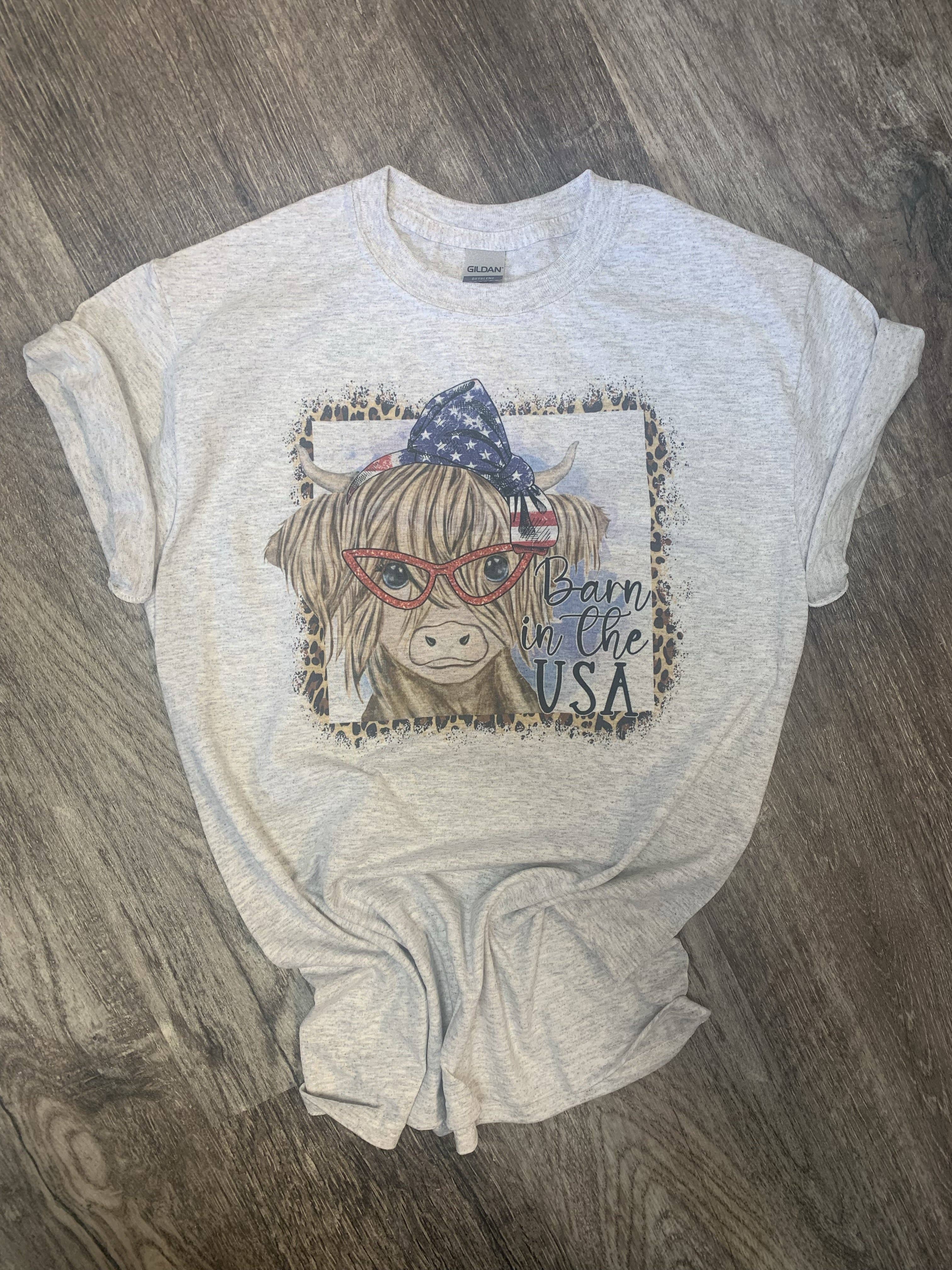 Barn in the USA On Ash Gray Tee