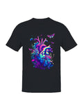 Neon Heart and Nature Fusion Men's T-Shirt