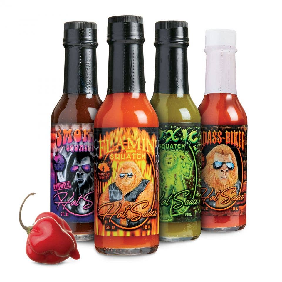 Squatchin' Country Hot Sauce 4PK Gift Set